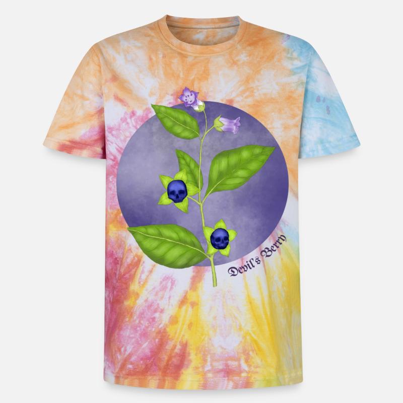 Teufelsbeere - Unisex Premium Tie Dye T-Shirt - Regenbogen-Spirale