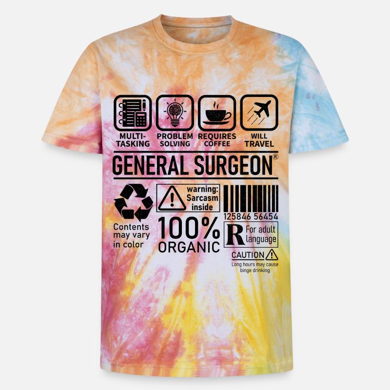General Surgeon multi tasking problem solving - Unisex Premium Tie-Dye T-Shirt - Rainbow Spiral