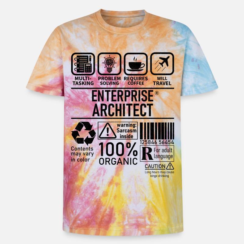 Enterprise Architect multi tasking problem solving - T-shirt tie-dye premium unisexe - arc-en-ciel spirale