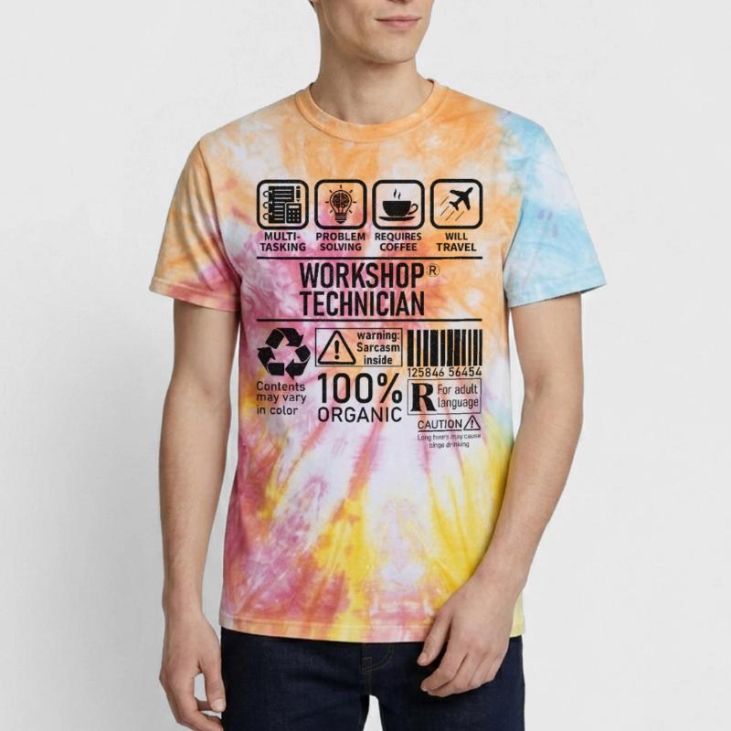Workshop Technician multi tasking problem solving Unisex Premium Tie-Dye T-Shirt