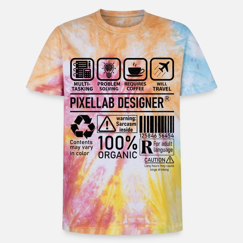 Pixellab Designer multi tasking problem solving - Unisex Premium Tie-Dye T-Shirt - Rainbow Spiral