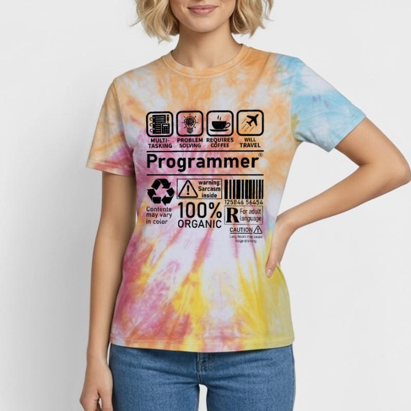 Programmer multi tasking problem solving requires Unisex Premium Tie-Dye T-Shirt