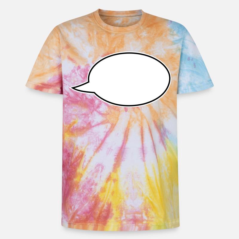 Speech bubble comic right - Unisex Premium Tie-Dye T-Shirt - Rainbow Spiral
