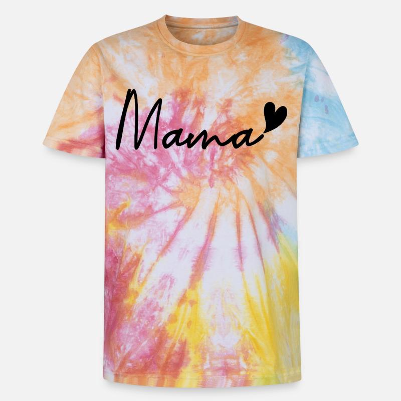 mama - Unisex Premium Tie-Dye T-Shirt - Rainbow Spiral
