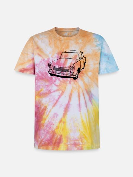 , Ostalgie , DDR Kult , Oldtimer (25) - Unisex Premium Tie Dye T-Shirt - Regenbogen-Spirale