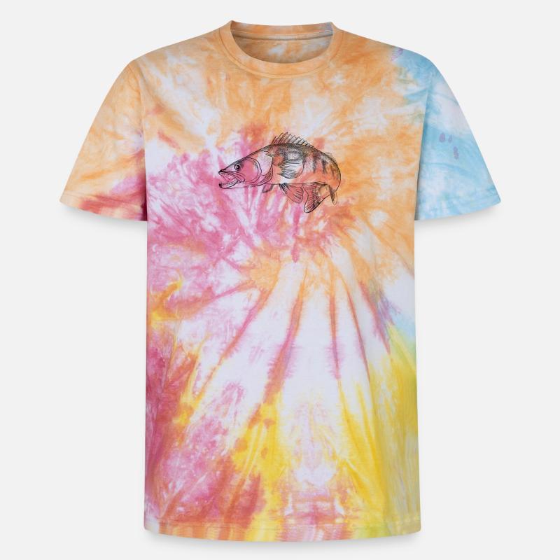 Zander - Unisex Premium Tie Dye T-Shirt - Regenbogen-Spirale