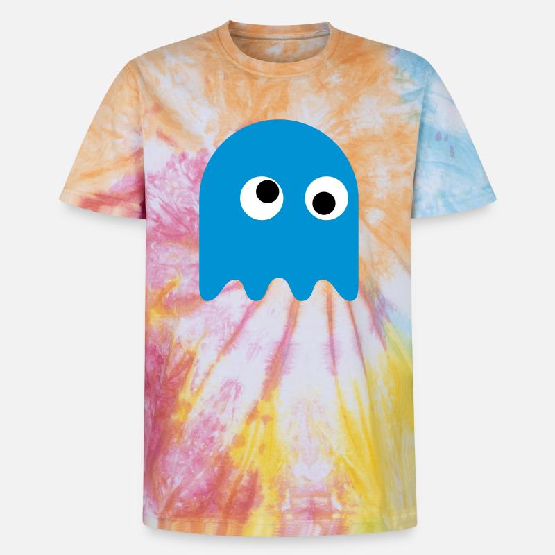 Jeu Classics Ghost - T-shirt tie-dye premium unisexe - arc-en-ciel spirale