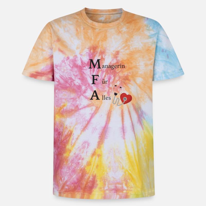 Manager per tutto! MAE / assistente medico - T-shirt tie-dye unisex Premium - spirale arcobaleno