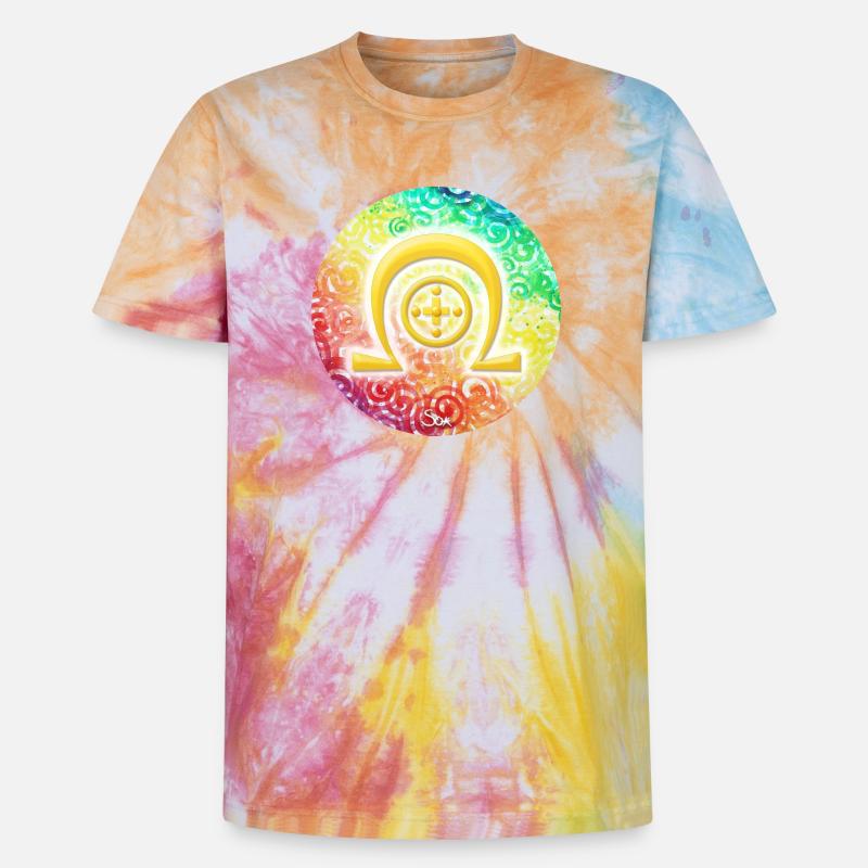 Regenbogen-Dimensionssymbol Heilung - Sonja Ariel - Unisex Premium Tie Dye T-Shirt - Regenbogen-Spirale