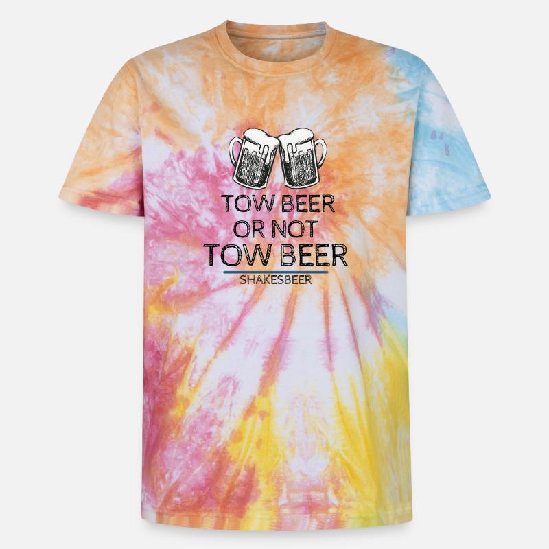 Bier oder nicht Bier - Unisex Premium Tie Dye T-Shirt - Regenbogen-Spirale