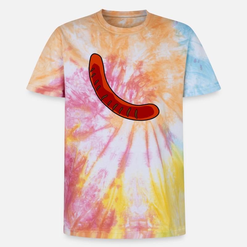 Wurst oder Bratwurst - Unisex Premium Tie Dye T-Shirt - Regenbogen-Spirale