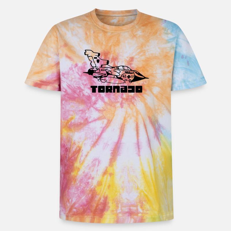 Tornado - Unisex Premium Tie Dye T-Shirt - Regenbogen-Spirale