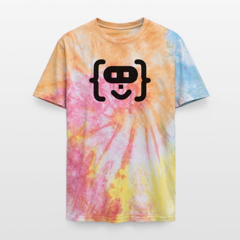 Hacker-Programmierer-Code-Logo Unisex Premium Tie Dye T-Shirt