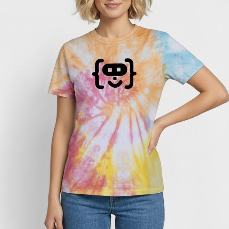 Hacker-Programmierer-Code-Logo Unisex Premium Tie Dye T-Shirt