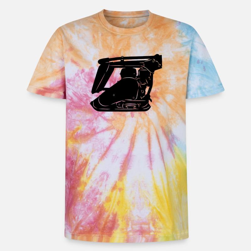 Stratemaker Vibrationsmaschine oder Vibrationsplatte - Unisex Premium Tie Dye T-Shirt - Regenbogen-Spirale