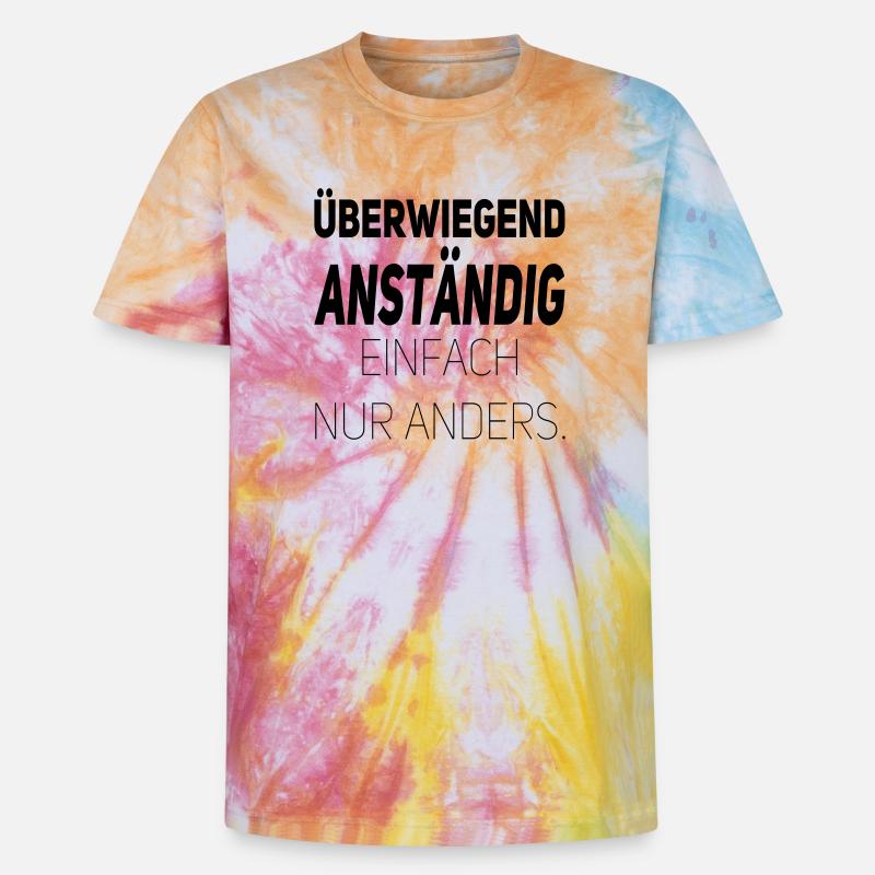Anständig einfach nur anders - Unisex Premium Tie Dye T-Shirt - Regenbogen-Spirale