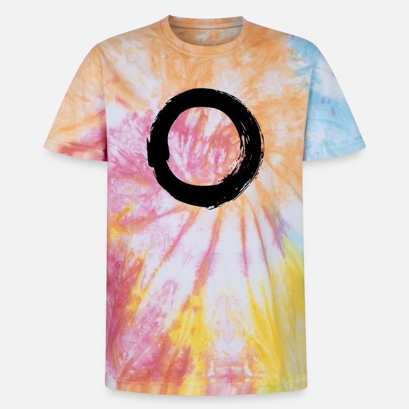Enso - Unisex Premium Tie Dye T-Shirt - Regenbogen-Spirale