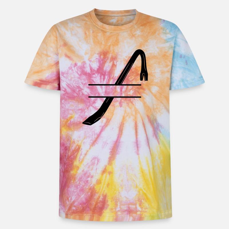 Einbruchslogo Brechstange oder Brechstange - Unisex Premium Tie Dye T-Shirt - Regenbogen-Spirale