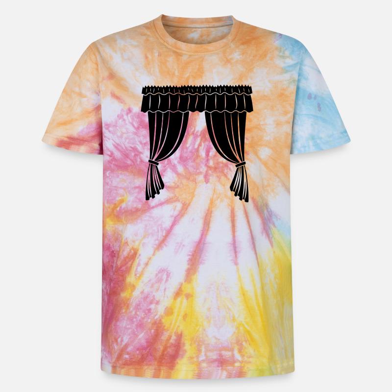 Vorhänge Theater oder Geschäft - Unisex Premium Tie Dye T-Shirt - Regenbogen-Spirale