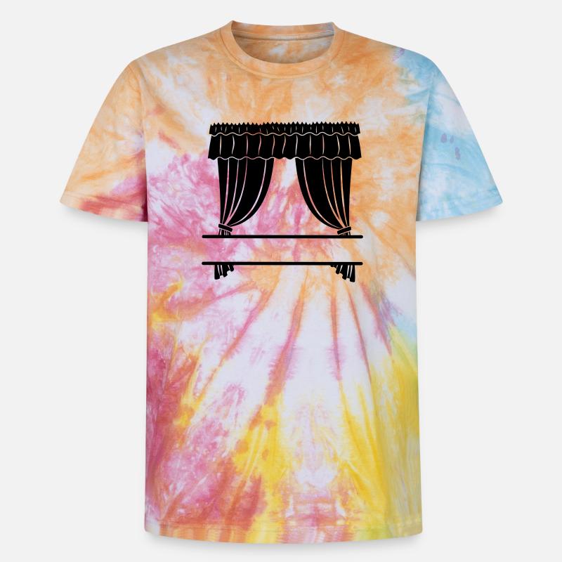 Gardinengeschäft oder Theater - Unisex Premium Tie Dye T-Shirt - Regenbogen-Spirale