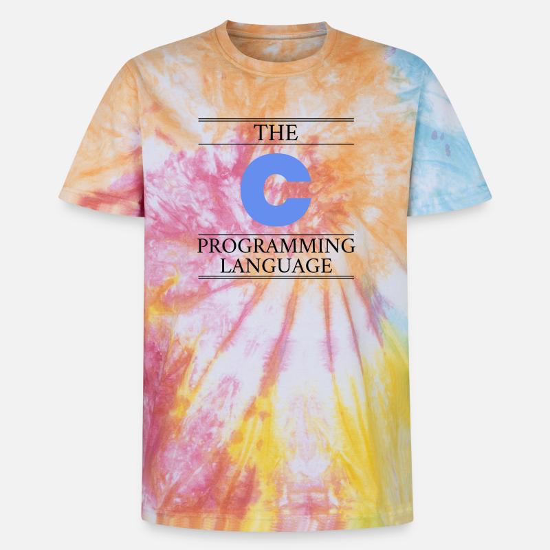 The C Programming Language - Unisex Premium Tie-Dye T-Shirt - Rainbow Spiral
