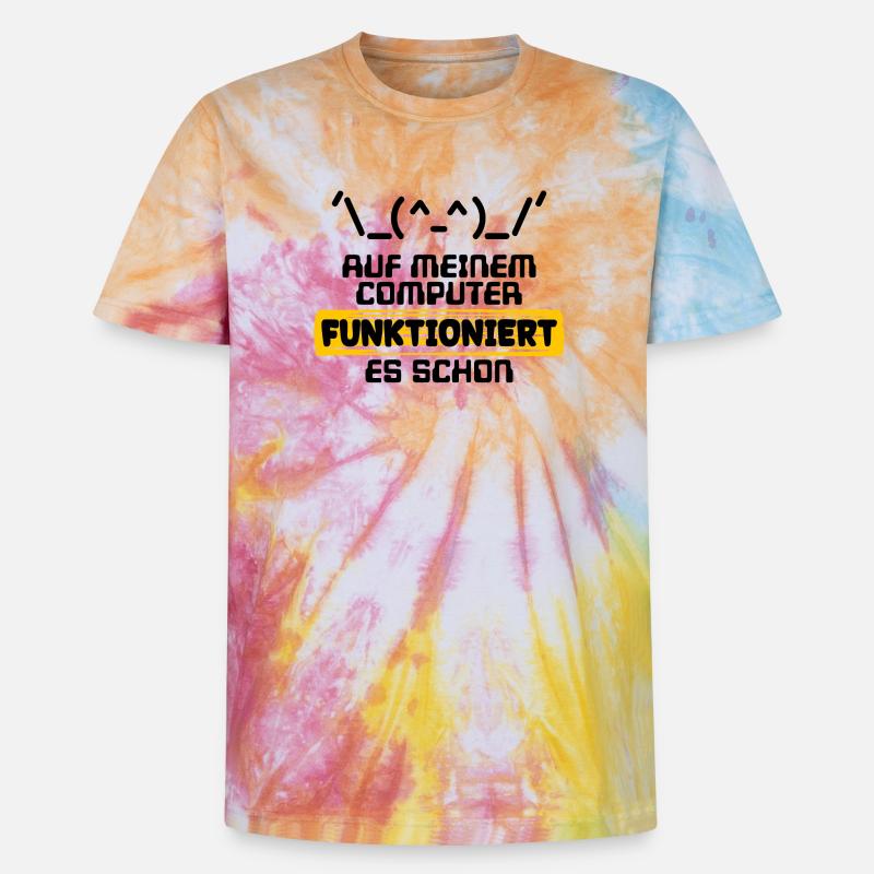 Developer Statement Code Skripting Programmierer - Unisex Premium Tie Dye T-Shirt - Regenbogen-Spirale