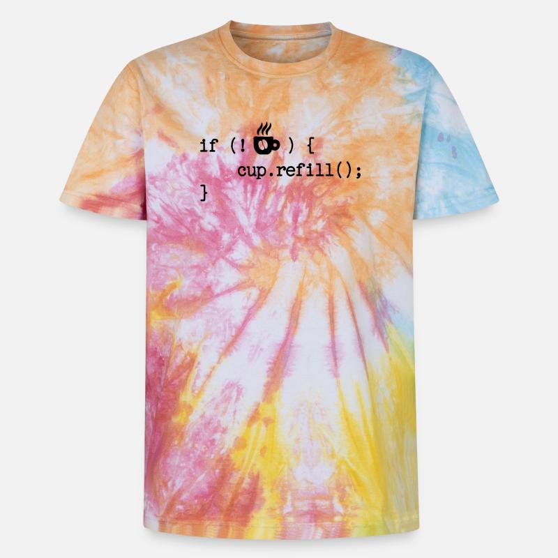 Développeur Programmeur Code Débogage Développeur Web - T-shirt tie-dye premium unisexe - arc-en-ciel spirale