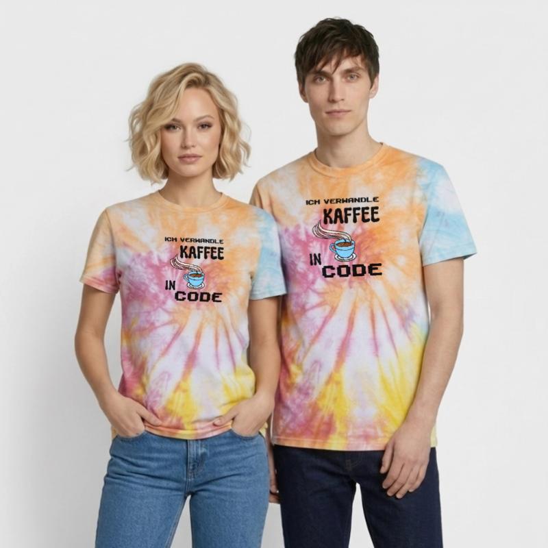 Coden Computerfreak Developer Statement Nerd Unisex Premium Tie Dye T-Shirt