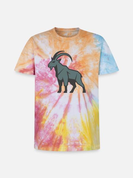 Bergziege - Unisex Premium Tie Dye T-Shirt - Regenbogen-Spirale