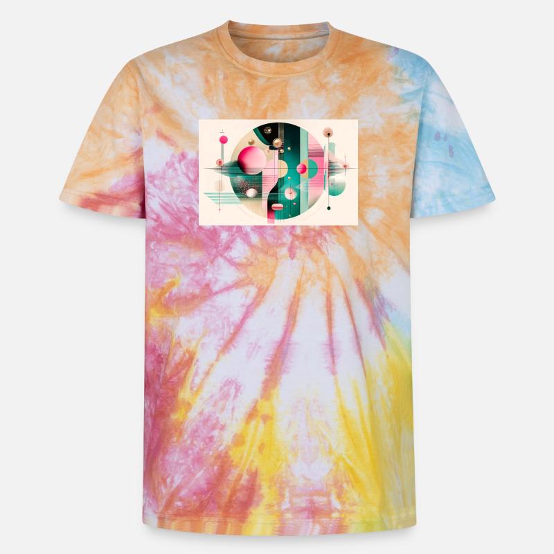 Abstract composition with chromatic flight - Unisex Premium Tie-Dye T-Shirt - Rainbow Spiral