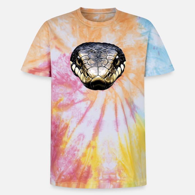 snake, python, cobra, rattlesnake, snakes - Unisex Premium Tie-Dye T-Shirt - Rainbow Spiral