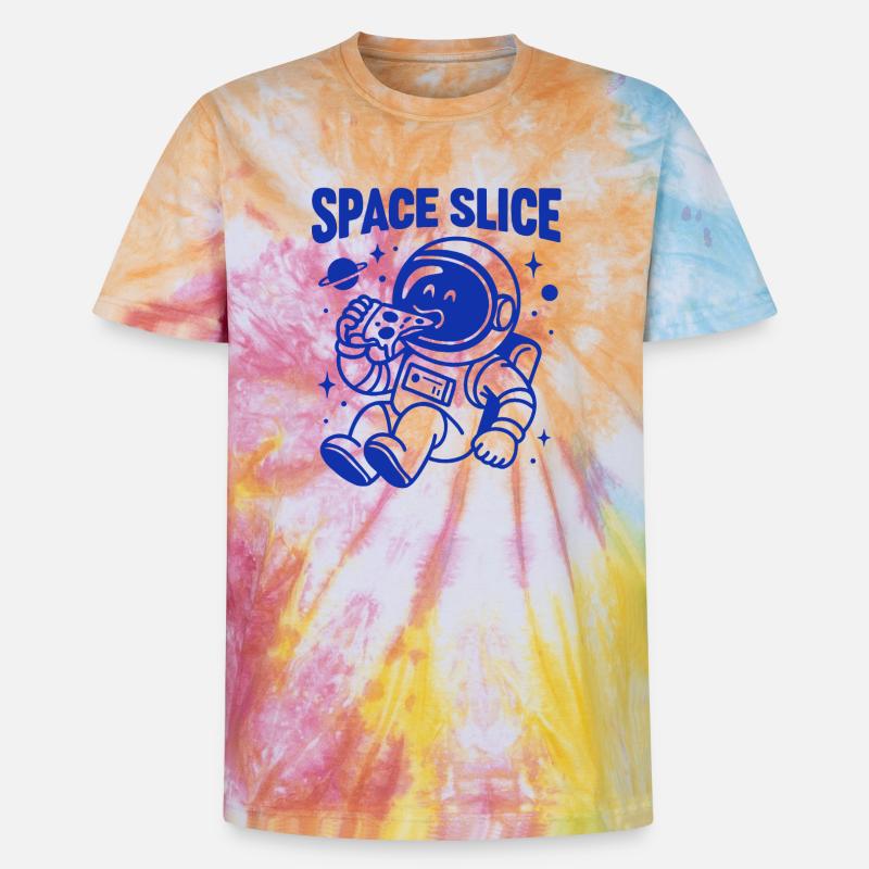 Conception de bébé astronaute de l’espace - T-shirt tie-dye premium unisexe - arc-en-ciel spirale