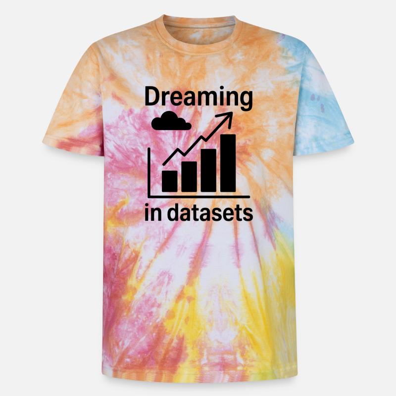 Datenanalyst Spruch Lustiges Datenanalyst Geschenk - Unisex Premium Tie Dye T-Shirt - Regenbogen-Spirale