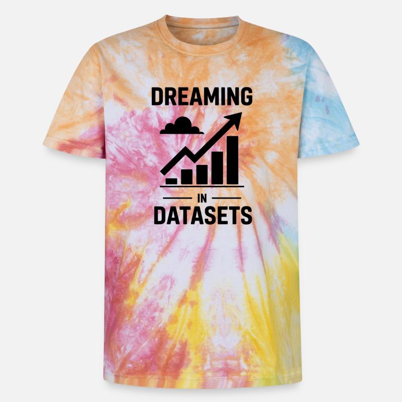 Datenanalyst Spruch Lustiges Datenanalyst Geschenk - Unisex Premium Tie Dye T-Shirt - Regenbogen-Spirale