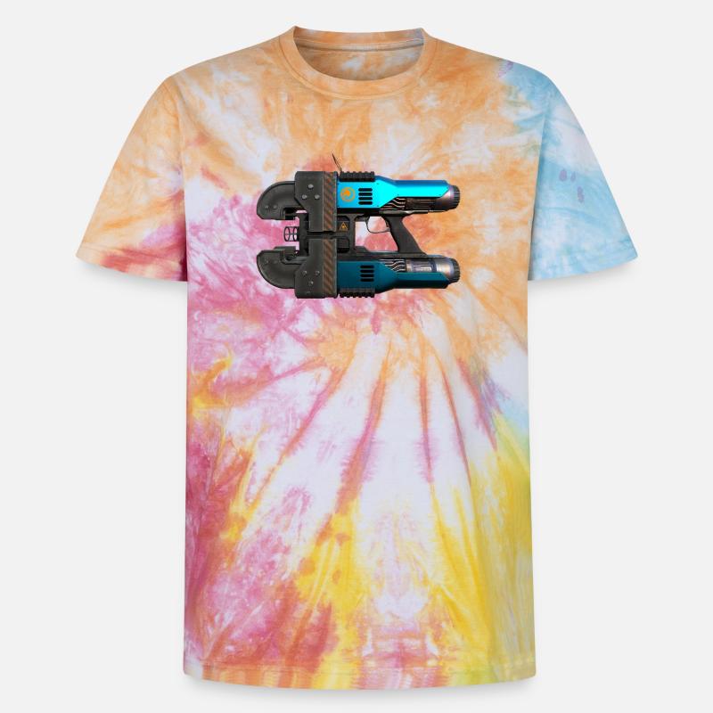 Découpeuse laser à chute spatiale - T-shirt tie-dye premium unisexe - arc-en-ciel spirale