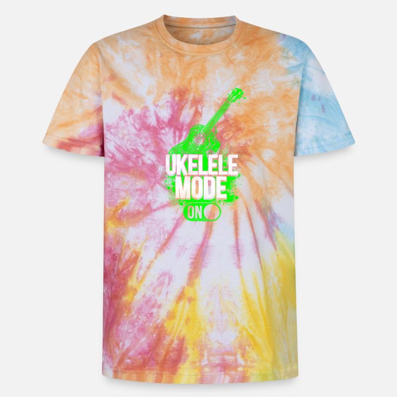 Hawaiian Ukulele Uke Ukulele Mode - Unisex Premium Tie Dye T-Shirt - Regenbogen-Spirale