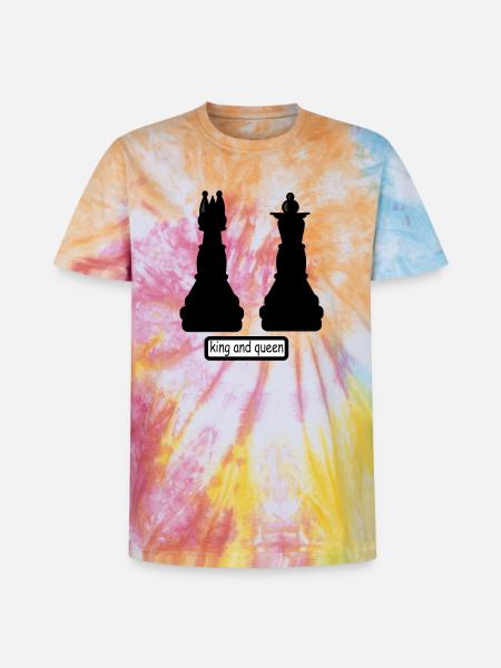 king_and_queen - Unisex Premium Tie Dye T-Shirt - Regenbogen-Spirale