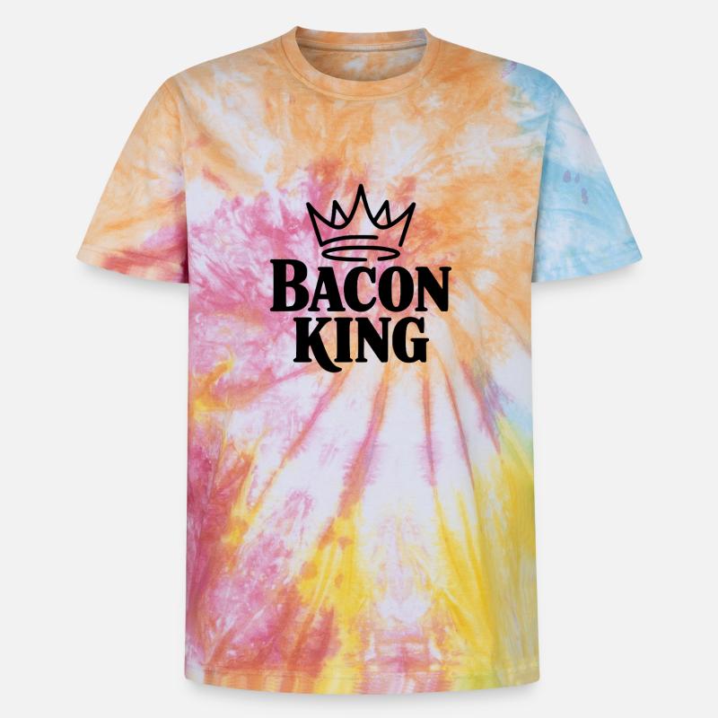 Bacon King - Unisex Premium Tie-Dye T-Shirt - Rainbow Spiral