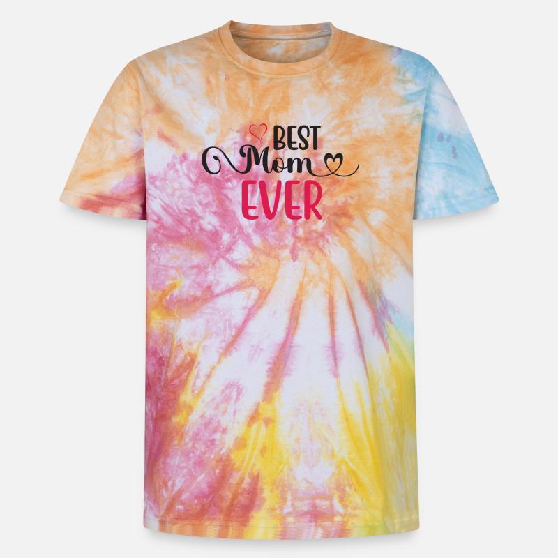 Die beste Mutter aller Zeiten - Unisex Premium Tie Dye T-Shirt - Regenbogen-Spirale