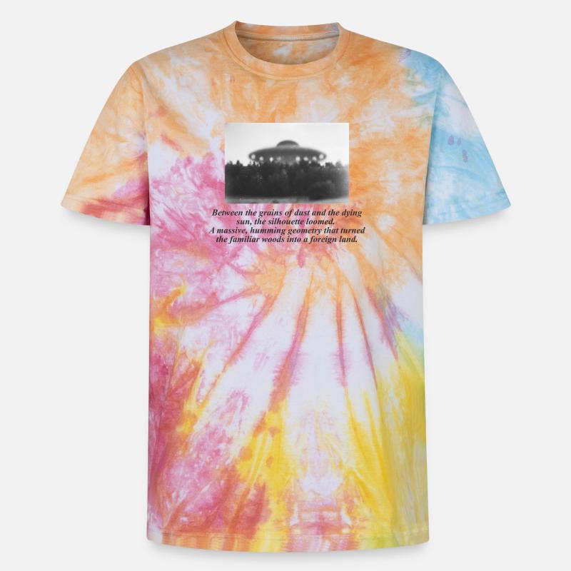 Die Silhouette, die sich abzeichnet - Unisex Premium Tie Dye T-Shirt - Regenbogen-Spirale
