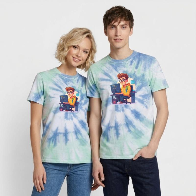 Programmierer oder Nerd Unisex Premium Tie Dye T-Shirt