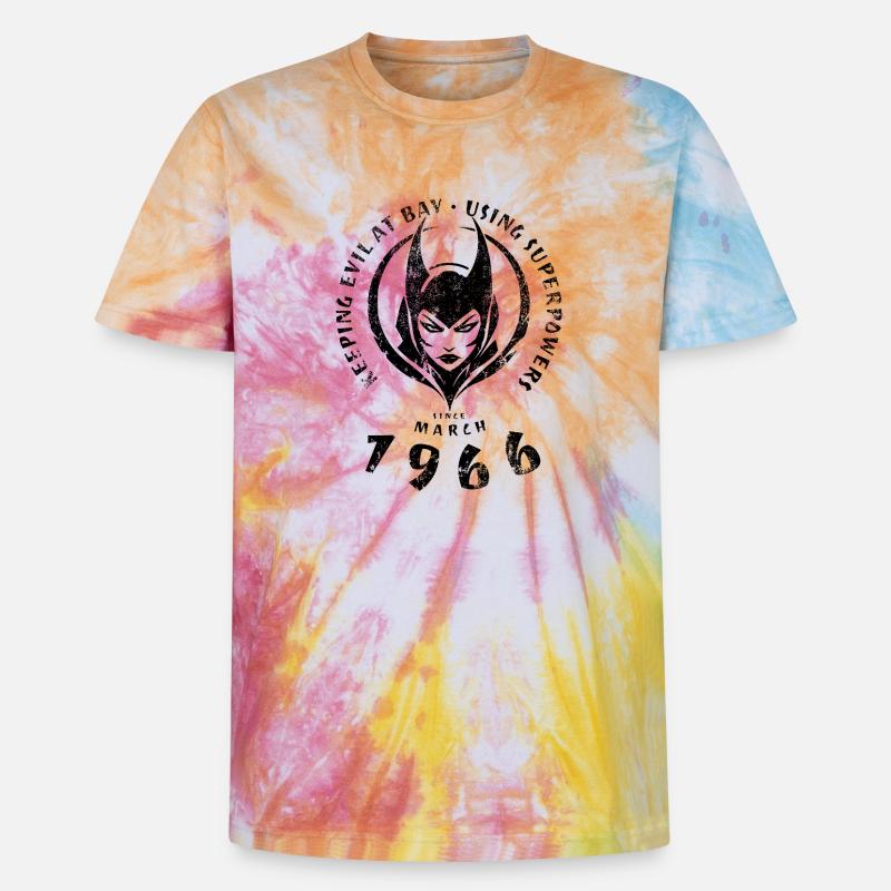 60. Birthday Using Superpowers Since 03/1966 - Unisex Premium Tie-Dye T-Shirt - Rainbow Spiral