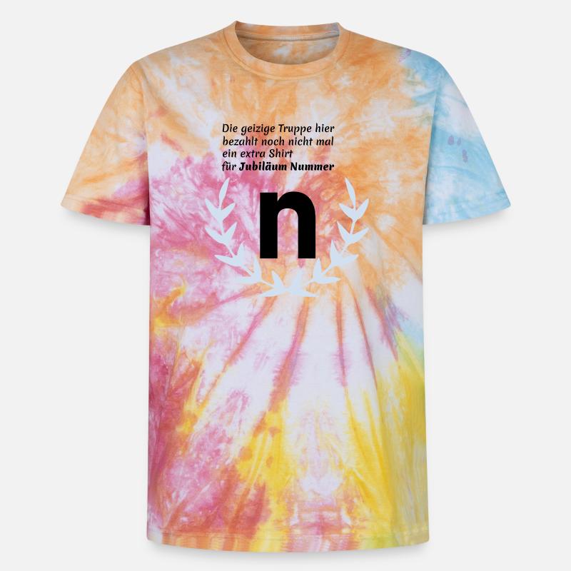 Jubilee N - Unisex Premium Tie-Dye T-Shirt - Rainbow Spiral