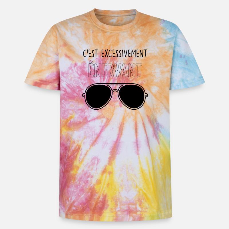 Dikkenek - "It's exceedingly annoying" Aviator - Unisex Premium Tie-Dye T-Shirt - Rainbow Spiral