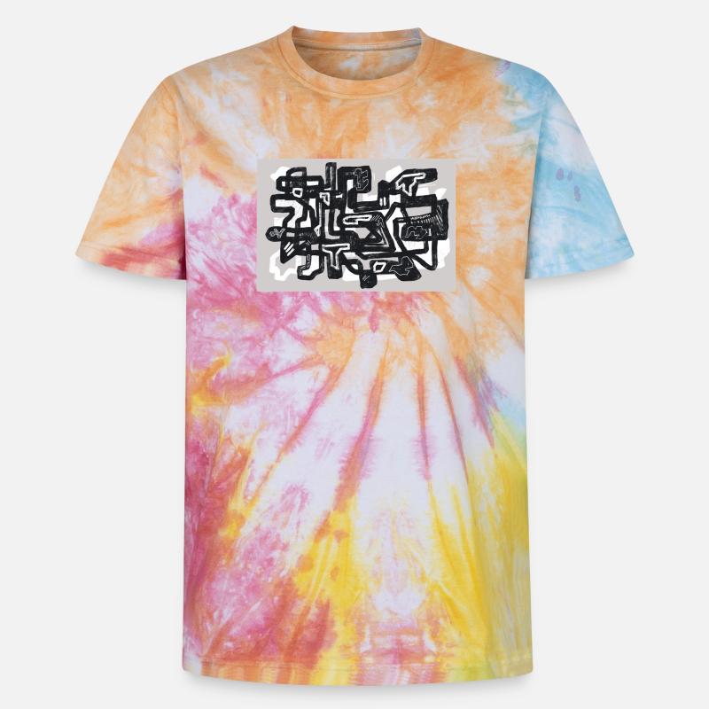 Small Turns - Unisex Premium Tie-Dye T-Shirt - Rainbow Spiral