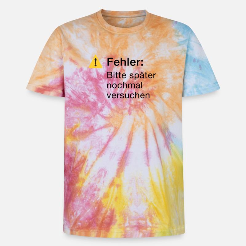 Fehler: Bitte noch einmal versuchen, Informatik - Unisex Premium Tie Dye T-Shirt - Regenbogen-Spirale