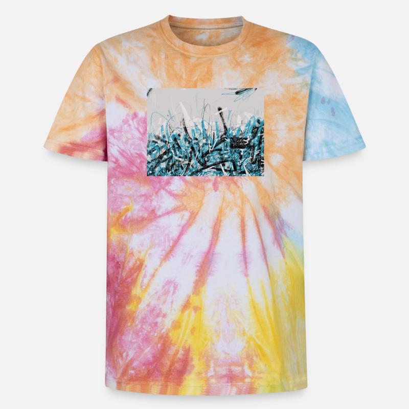 Tag Without a Name - Unisex Premium Tie-Dye T-Shirt - Rainbow Spiral