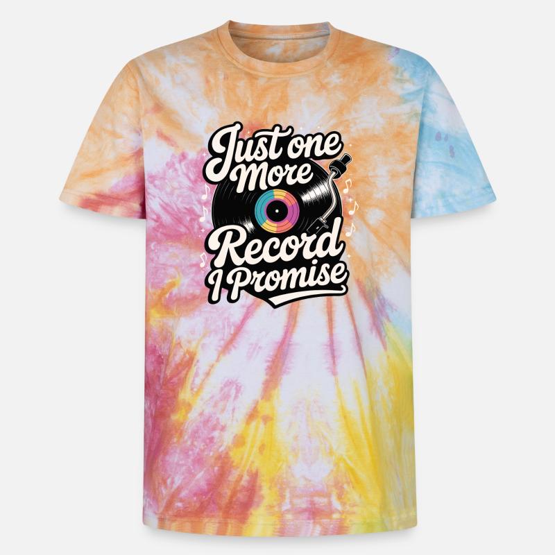 Nur noch eine Platte, versprochen - Unisex Premium Tie Dye T-Shirt - Regenbogen-Spirale
