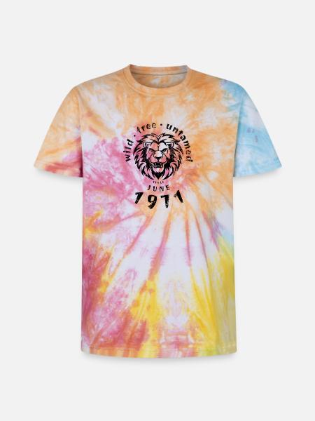 Wild, free & untamed since 06/1971 - Unisex Premium Tie-Dye T-Shirt - Rainbow Spiral