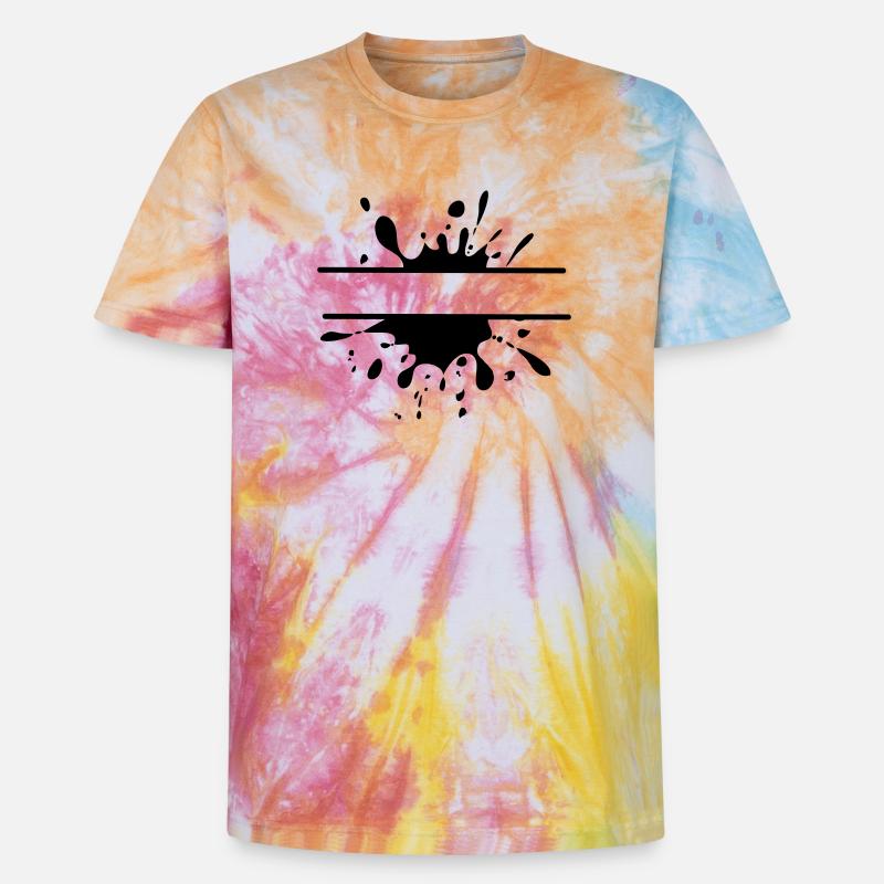 Mud Run Splash – Anpassbares Design - Unisex Premium Tie Dye T-Shirt - Regenbogen-Spirale